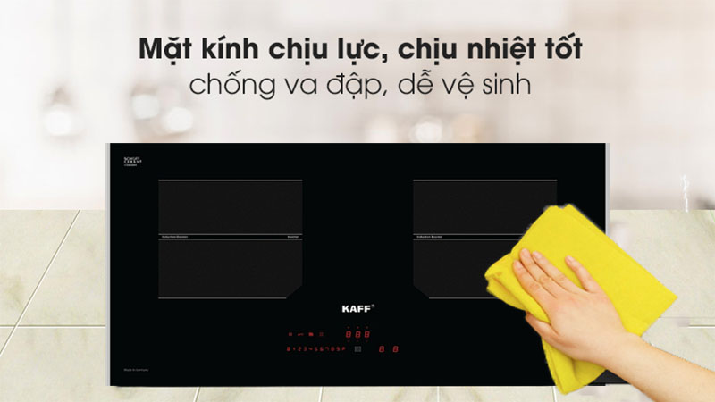 Thiết kế mặt kính của Bếp từ đôi Kaff KF-HD28II