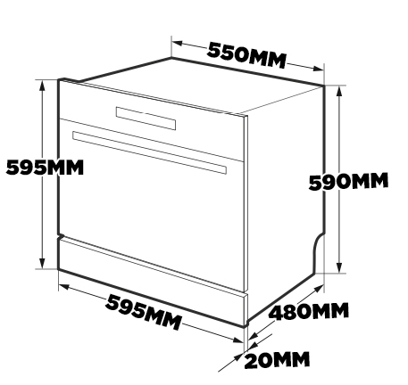máy rửa chén âm tủ kaff kf-bisw800