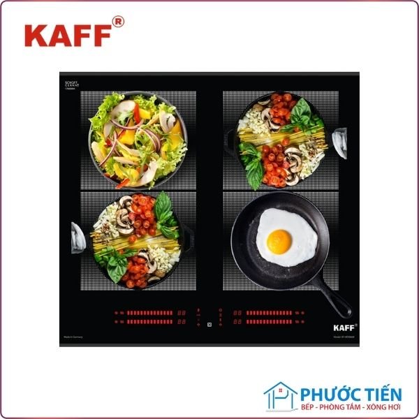  Bếp Từ 4 Vùng Nấu KAFF KF–HIDE868II thiết kế nổi bật 4 vùng nấu từ đa điểm Flexinduction siêu nhạy