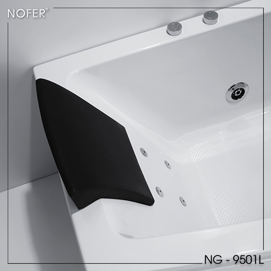 Gối nằm và 4 mắt massage phần lưng của bồn tắm massage Nofer NG-9501L