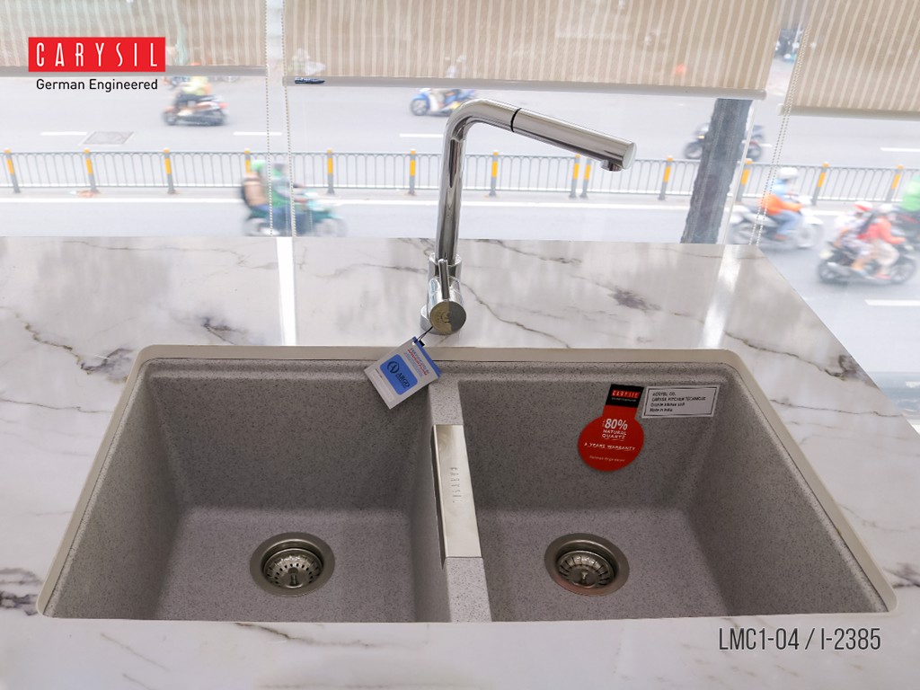 chậu rửa chén bằng đá granite chuyên lắp âm LMC1