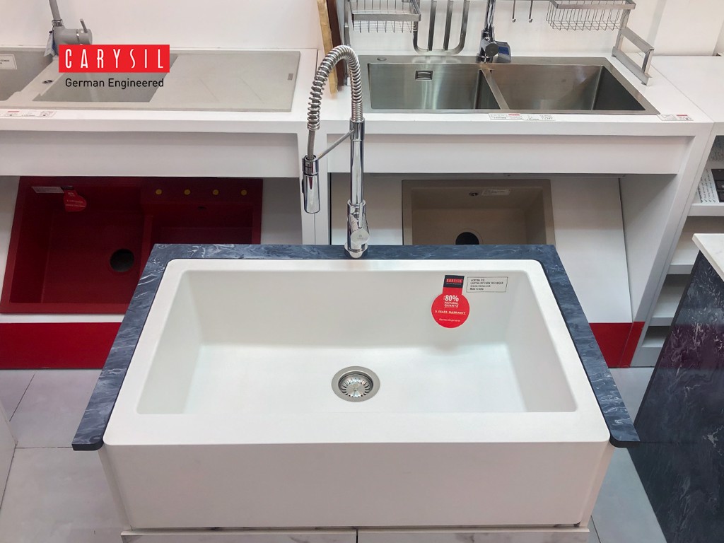 chậu rửa chén bằng đá Apronsink Farmhouse Style REC1 Carysil