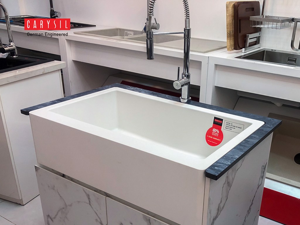chậu rửa chén bằng đá Apronsink Farmhouse Style REC1 Carysil
