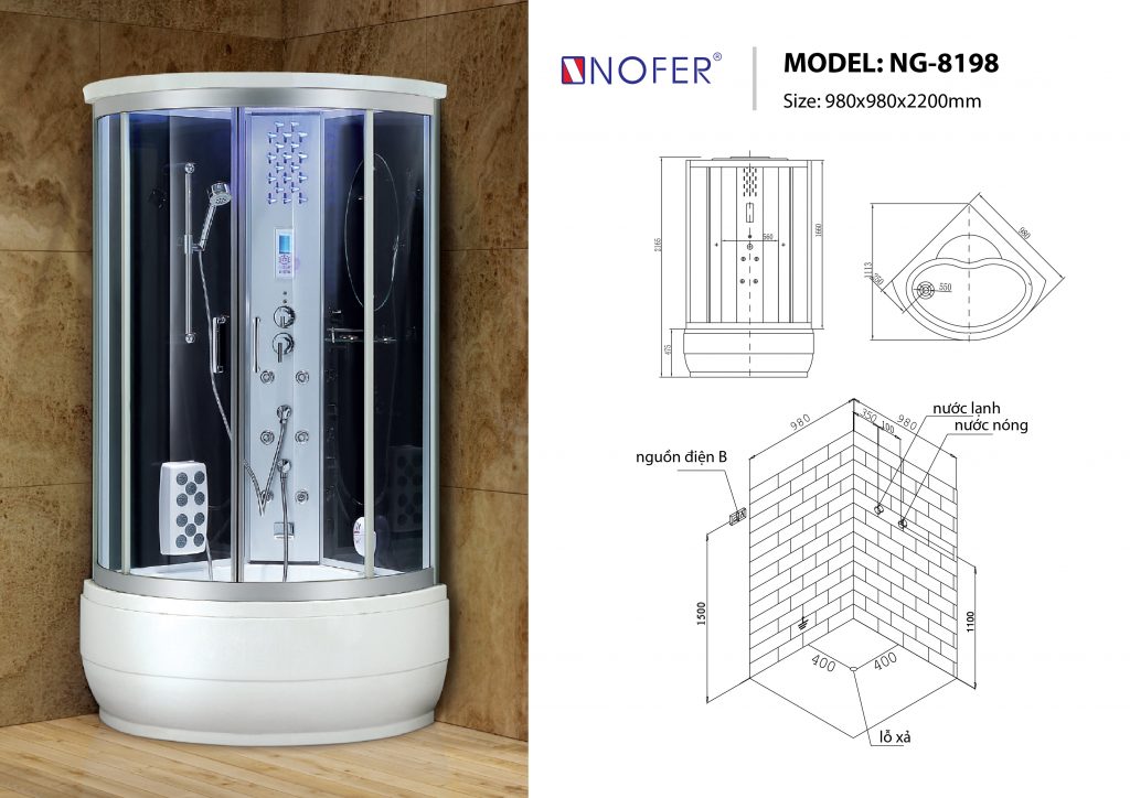 Sơ đồ kĩ thuật phòng xông hơi NG-8198