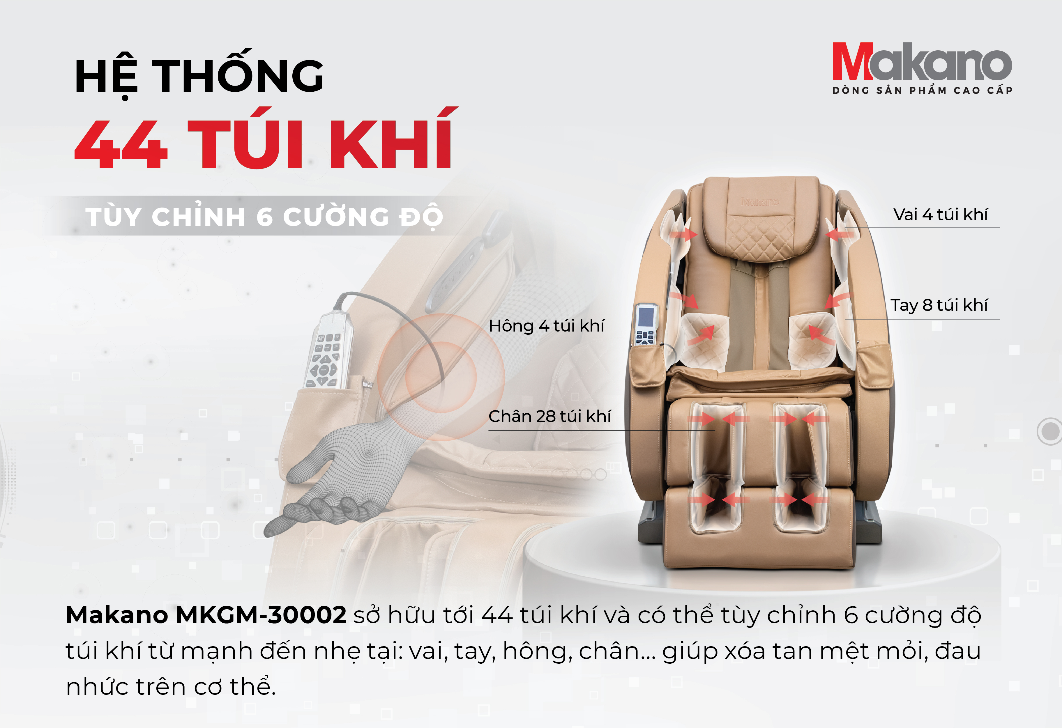 Túi khí - ghế massage Makano MKGM-30002