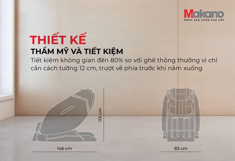 Thiết kế - ghế massage Makano MKGM-30002