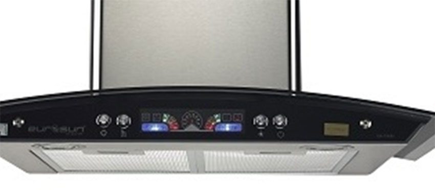 Bảng điều khiển của máy hút mùi áp tường Eurosun EH-90K06