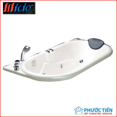 Bồn tắm massage Micio W-160M (Có chân-không yếm-acrylic -1600x750x415mm)