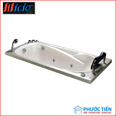 Bồn tắm xây massage Micio W-170 (Có chân-không yếm-acrylic-1700x750x415mm)