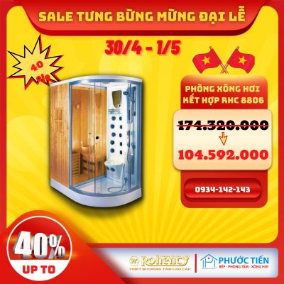 Phòng tắm massage kết hợp xông hơi khô - RHC 8806