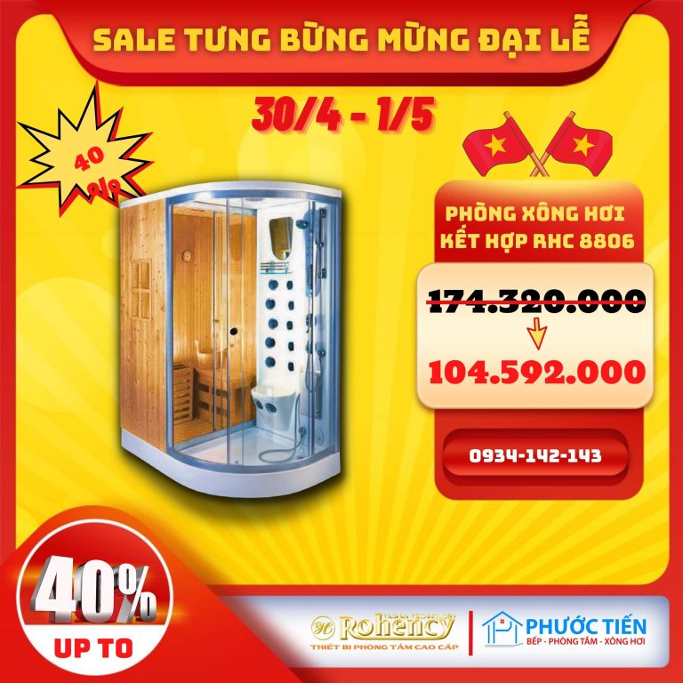 Phòng tắm massage kết hợp xông hơi khô – RHC 8806