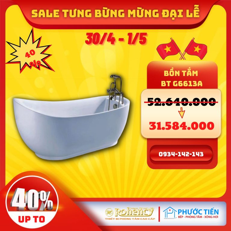 Bồn tắm độc lập cao cấp nhập khẩu – RHC G6613A