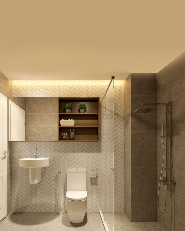 Gói Thi Công + Nội Thất Phòng Tắm Phong Cách Hiện Đại 01