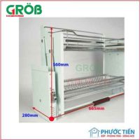 Giá bát nâng hạ Grob Inox 304 – GV304.170