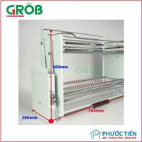 Giá bát nâng hạ Grob Inox 304 – GV304.180