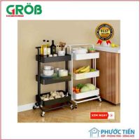 Kệ đựng để đồ đa năng có bánh xe 3 tầng và 4 tầng