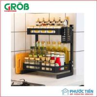 Kệ đựng gia vị 2 tầng inox cao cấp