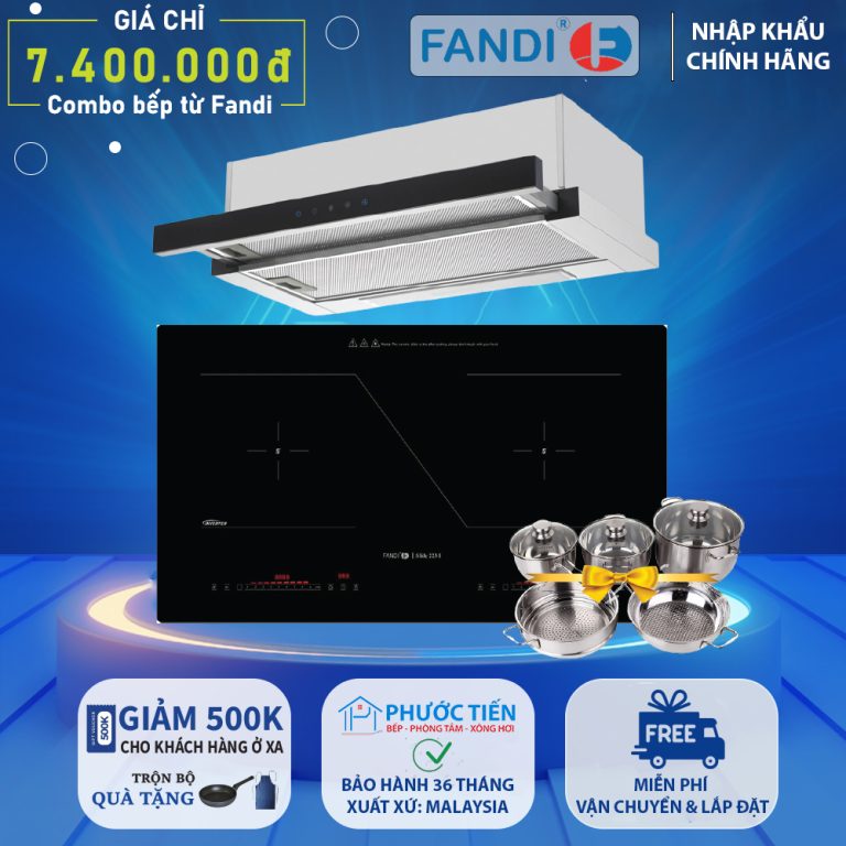 Bếp từ kèm hút mùi Fandi thương hiệu Đức