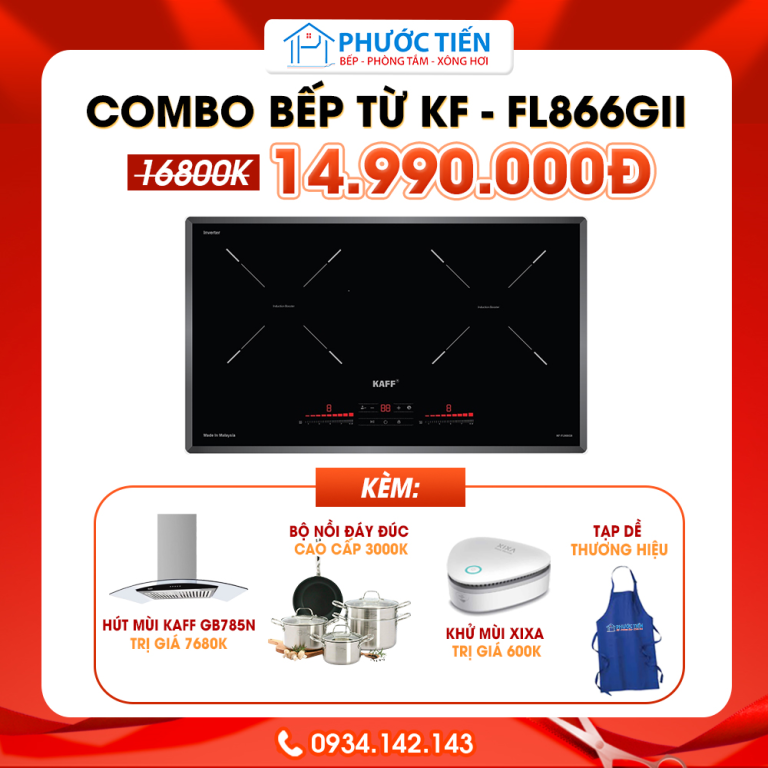 Combo Bếp từ Kaff KF-FL866GII cùng nhiều quà tặng
